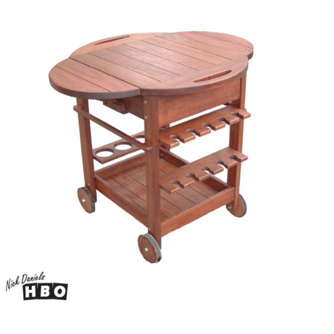 Solid Timber Outdoor Drinks Trolley