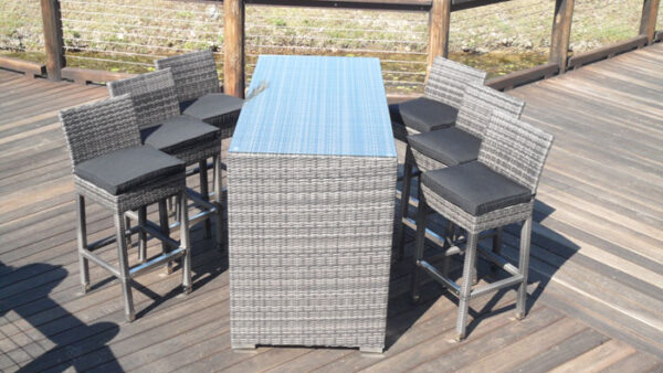 Paris wicker Bar set 7 Piece