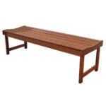 Merbau backless bench 1400