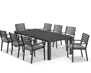 Mayfair 9 pce Dining with Dune Table