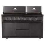 Nova 6 Burner w/Twin Hoods on cabinet