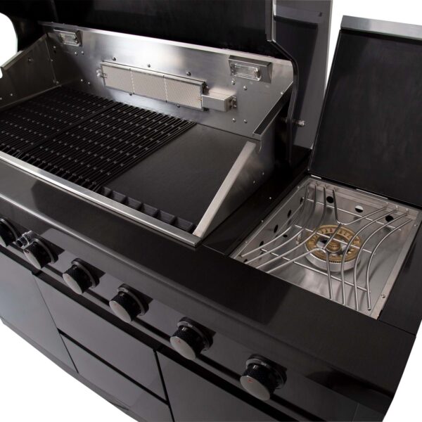 Nova 6 Burner plus/side burner  on cabinet - Image 5