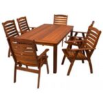 Merbau Hardwood Rectangle Dining Setting
