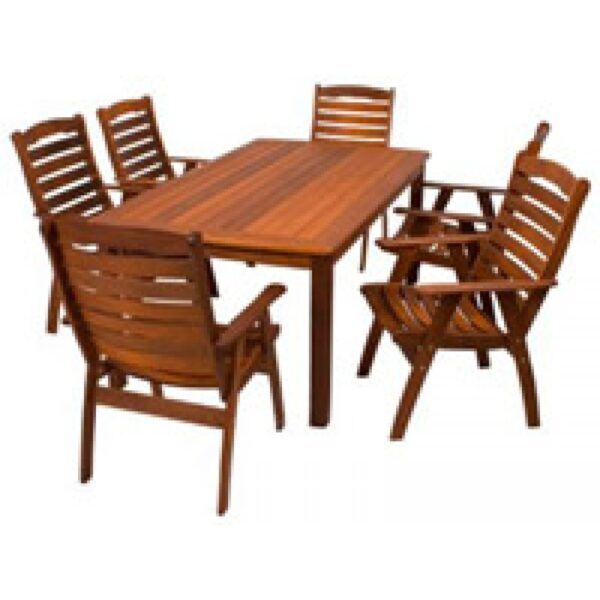 Merbau Hardwood Rectangle Dining Setting