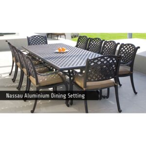 MELTON CRAFT: Nassau Aluminium Outdoor Dining Setting