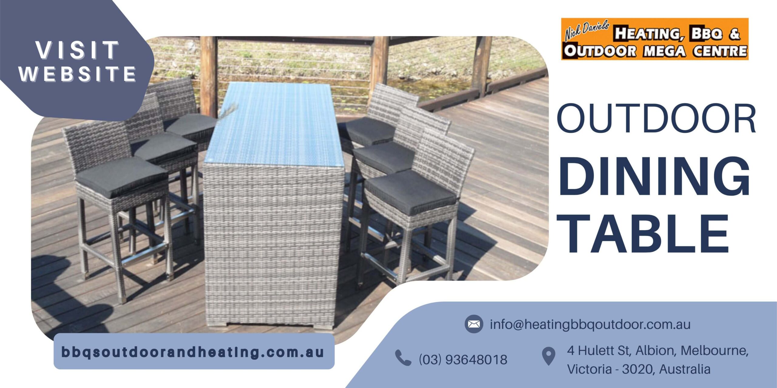 Top Outdoor Dining Table Styles Perfect for Melbourne’s Four Seasons in a Day